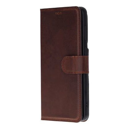 Magic Abnehmbar Leder Wallet Case für Samsung Galaxy S26 aus echtem Leder