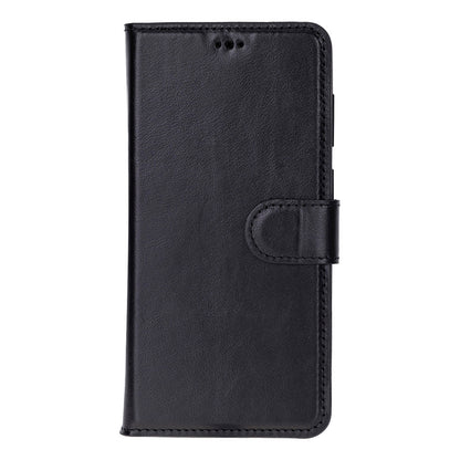 Magic Abnehmbar Leder Wallet Case für Samsung Galaxy S26 aus echtem Leder in Braun