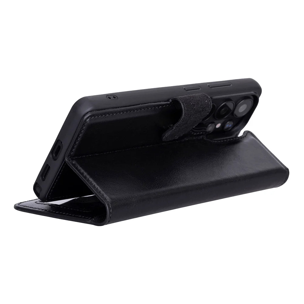 Magic Abnehmbar Leder Wallet Case für Samsung Galaxy S26 Ultra aus echtem Leder