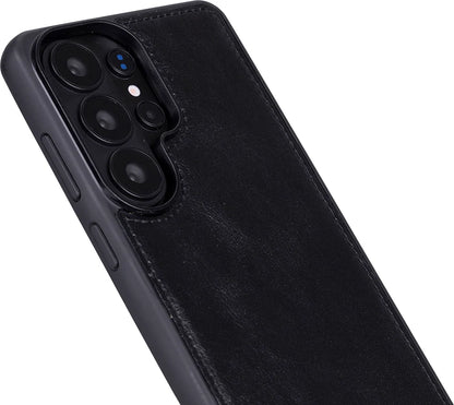 Magic Abnehmbar Leder Wallet Case für Samsung Galaxy S26 Ultra aus echtem Leder