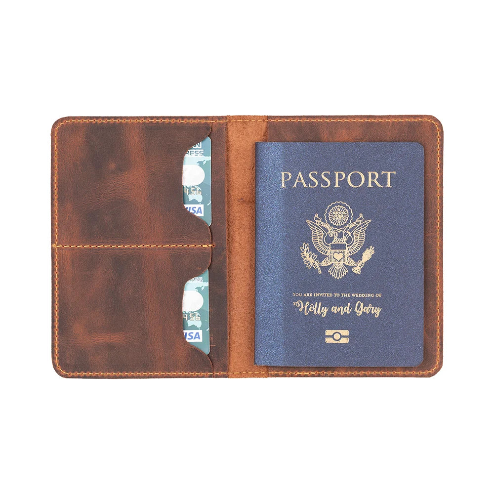 Viaggio Passport Geldbörse aus echtem Leder aus echtem Leder