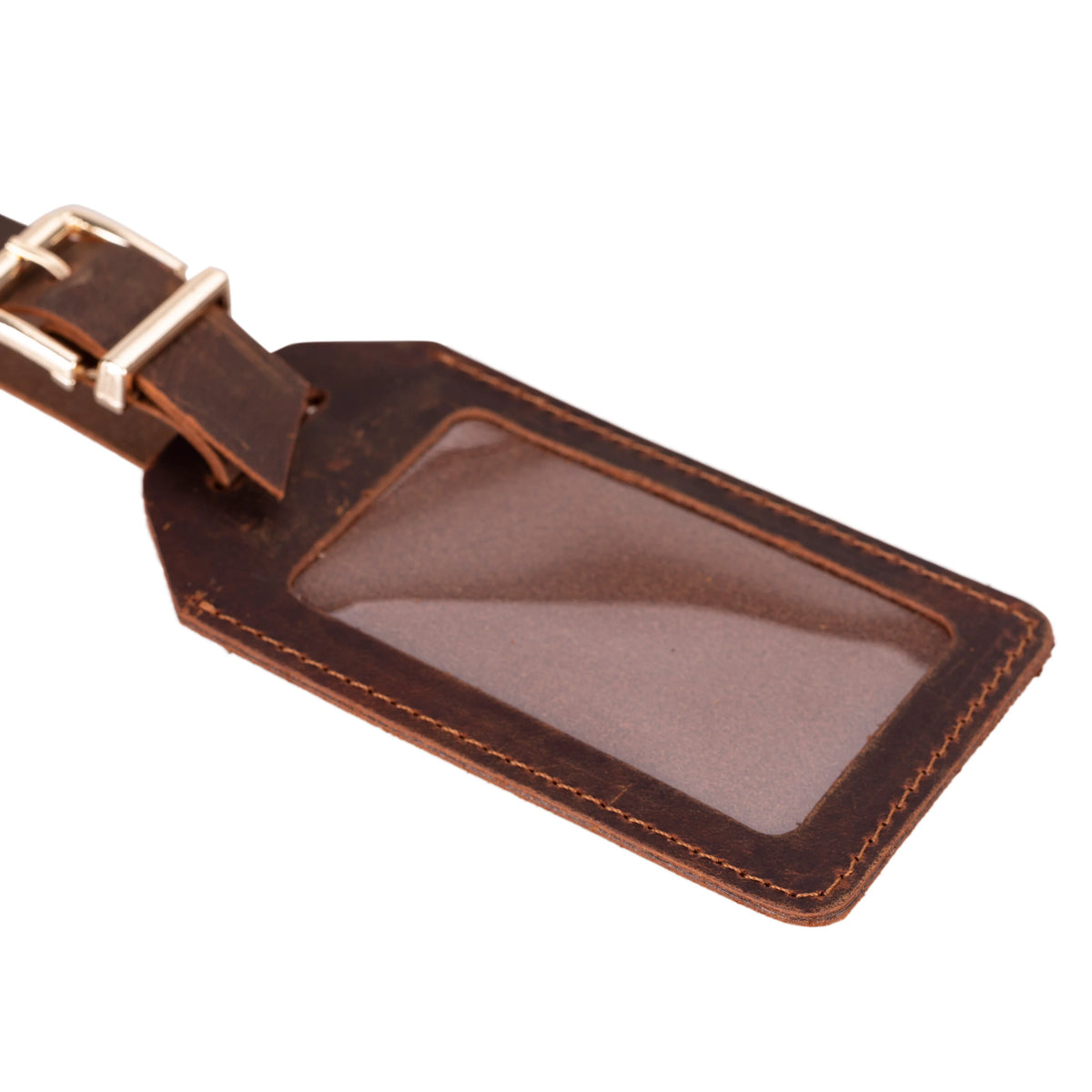 Uno Luggage Tag aus echtem Leder aus echtem Leder in Braun