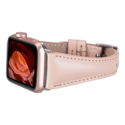Schmal Lederarmband für Apple Watch aus echtem Leder