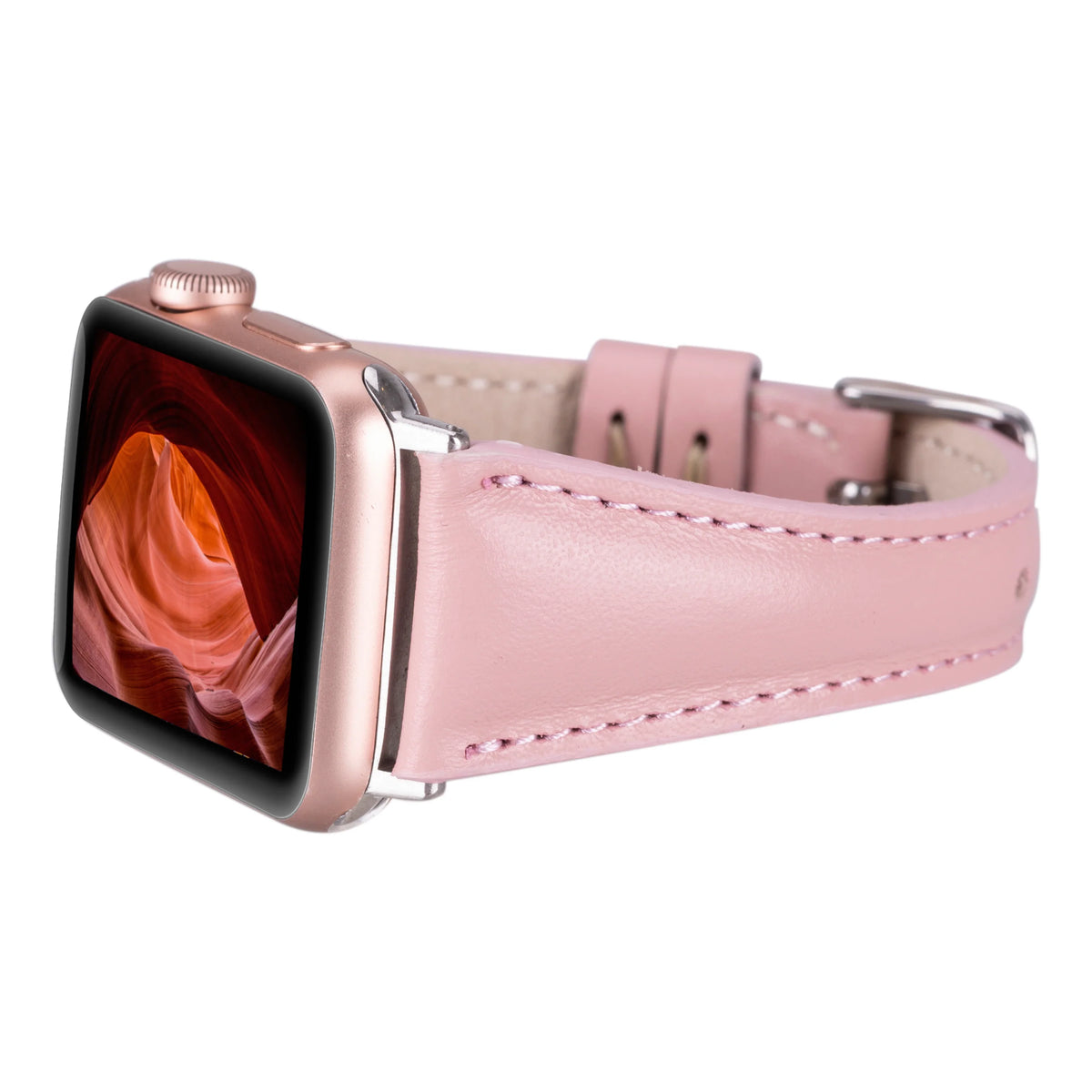 Schmal Lederarmband für Apple Watch aus echtem Leder