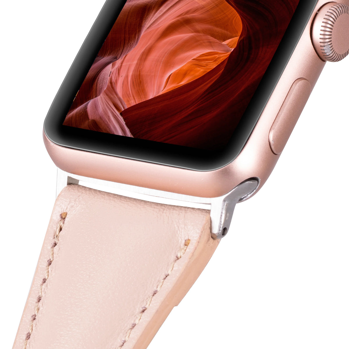 Schmal Lederarmband für Apple Watch aus echtem Leder