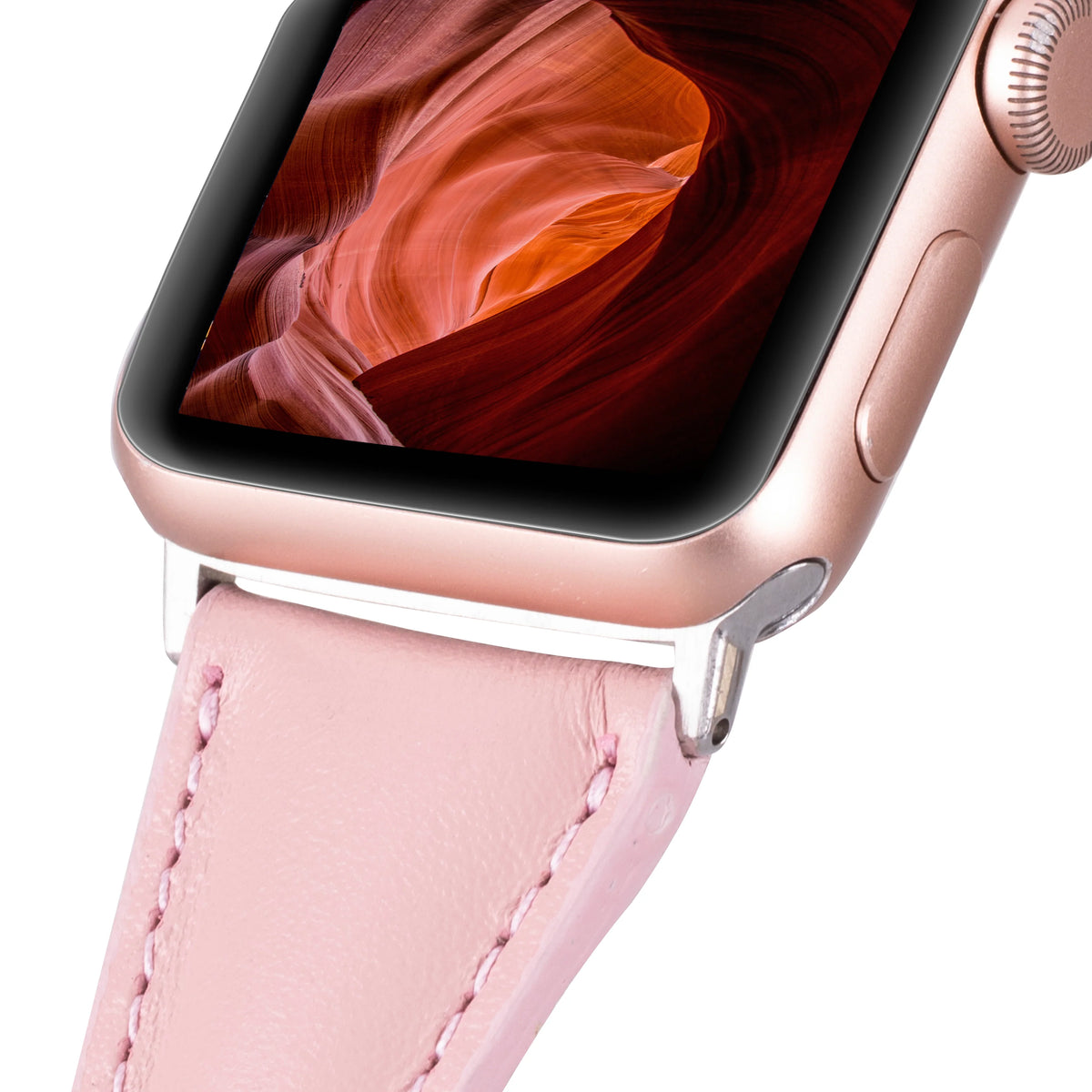 Schmal Lederarmband für Apple Watch aus echtem Leder