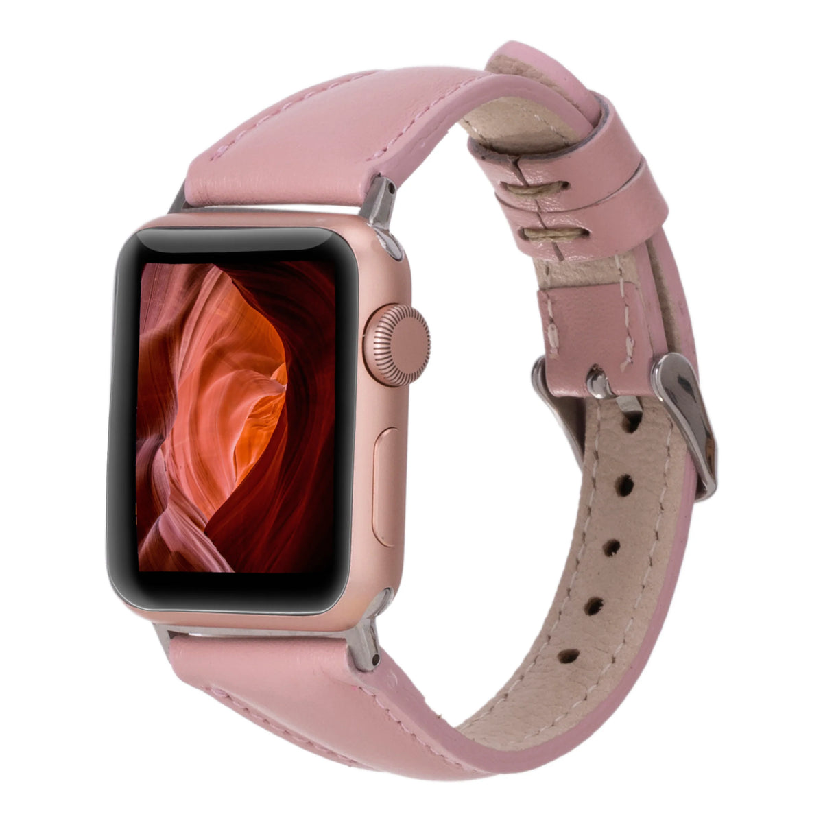 Schmal Lederarmband für Apple Watch aus echtem Leder