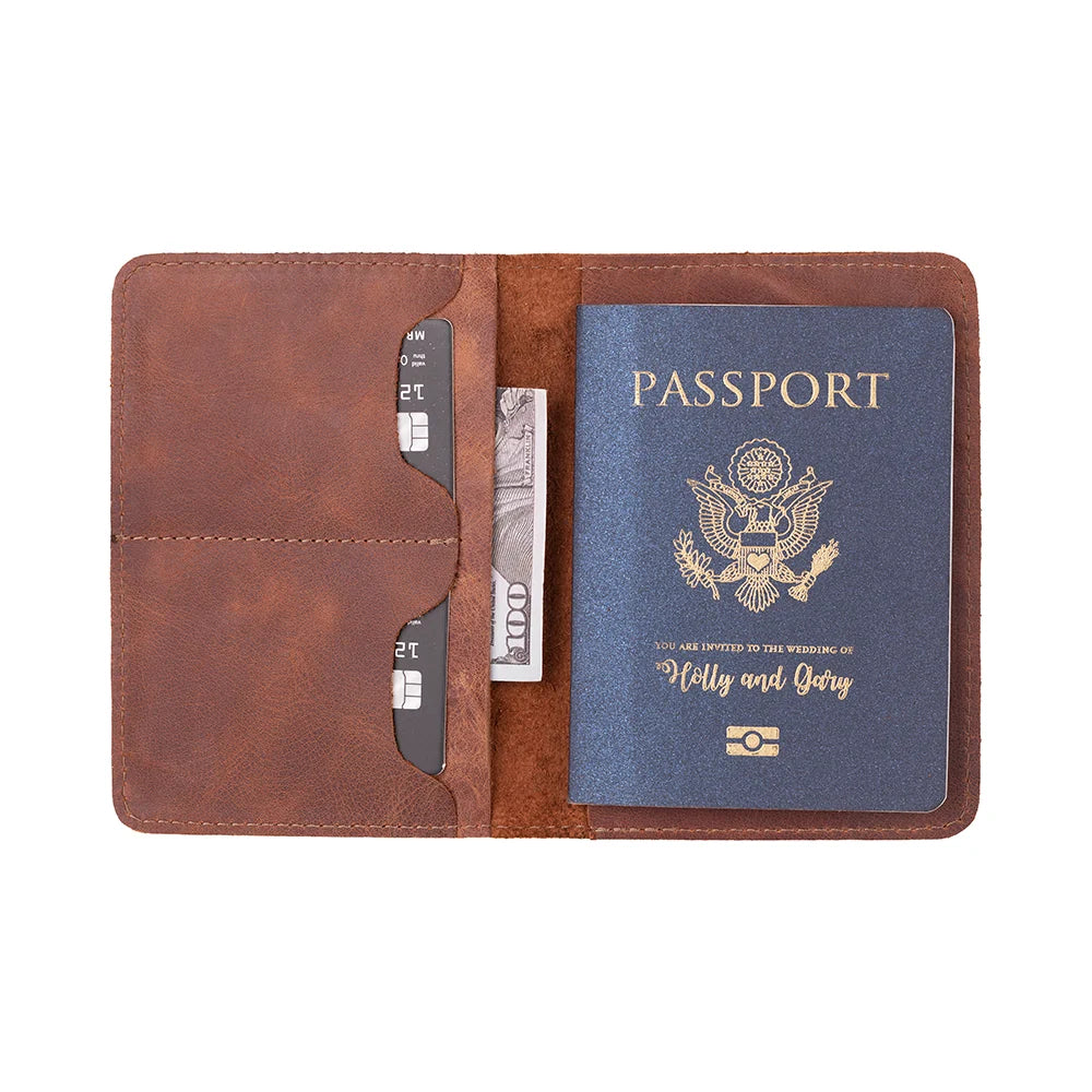 Viaggio Passport Geldbörse aus echtem Leder aus echtem Leder
