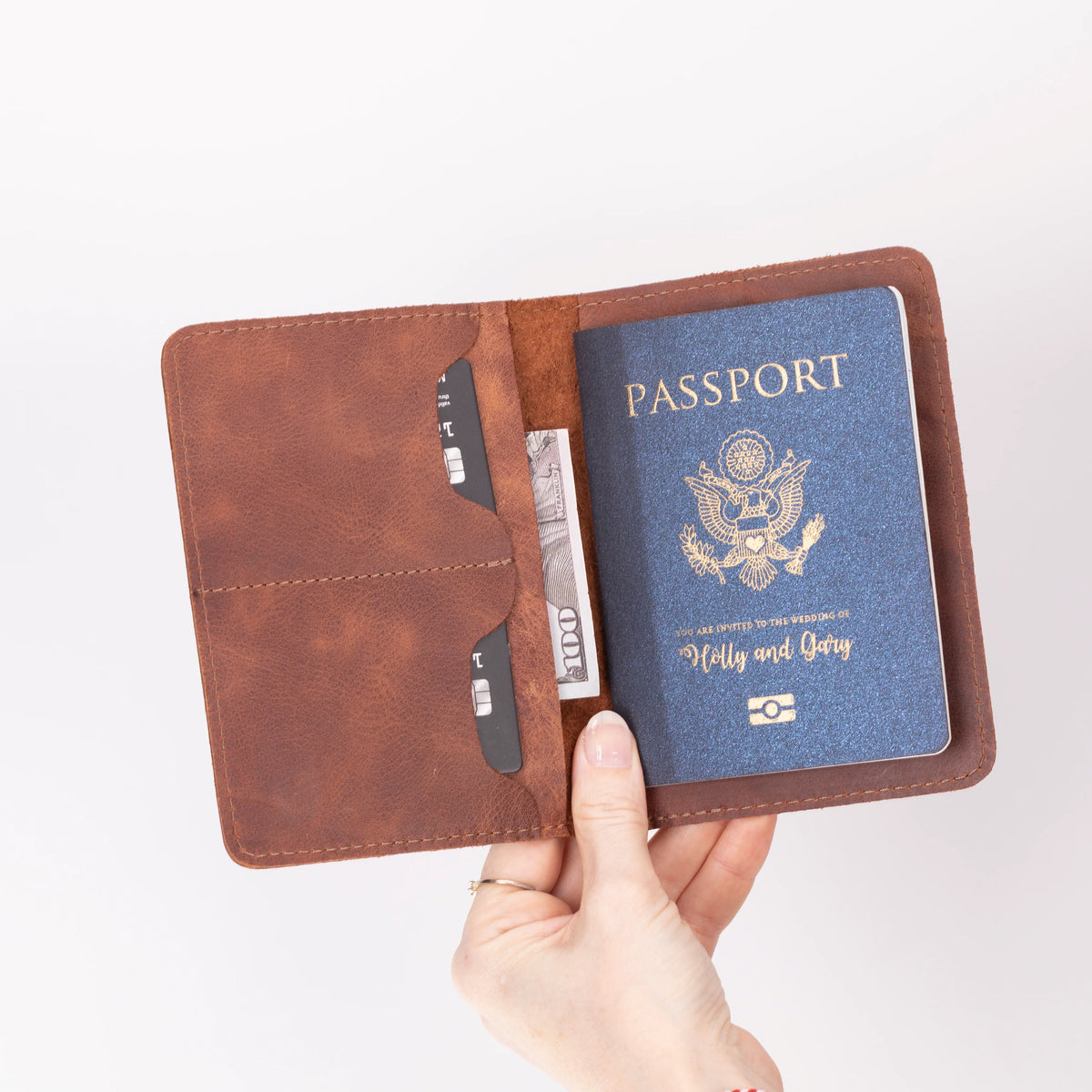 Viaggio Passport Geldbörse aus echtem Leder aus echtem Leder