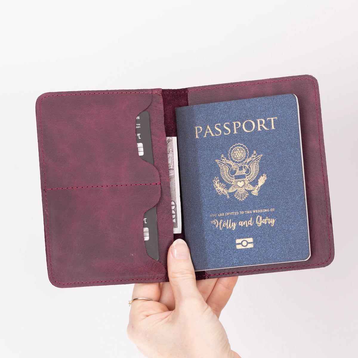 Viaggio Passport Geldbörse aus echtem Leder aus echtem Leder