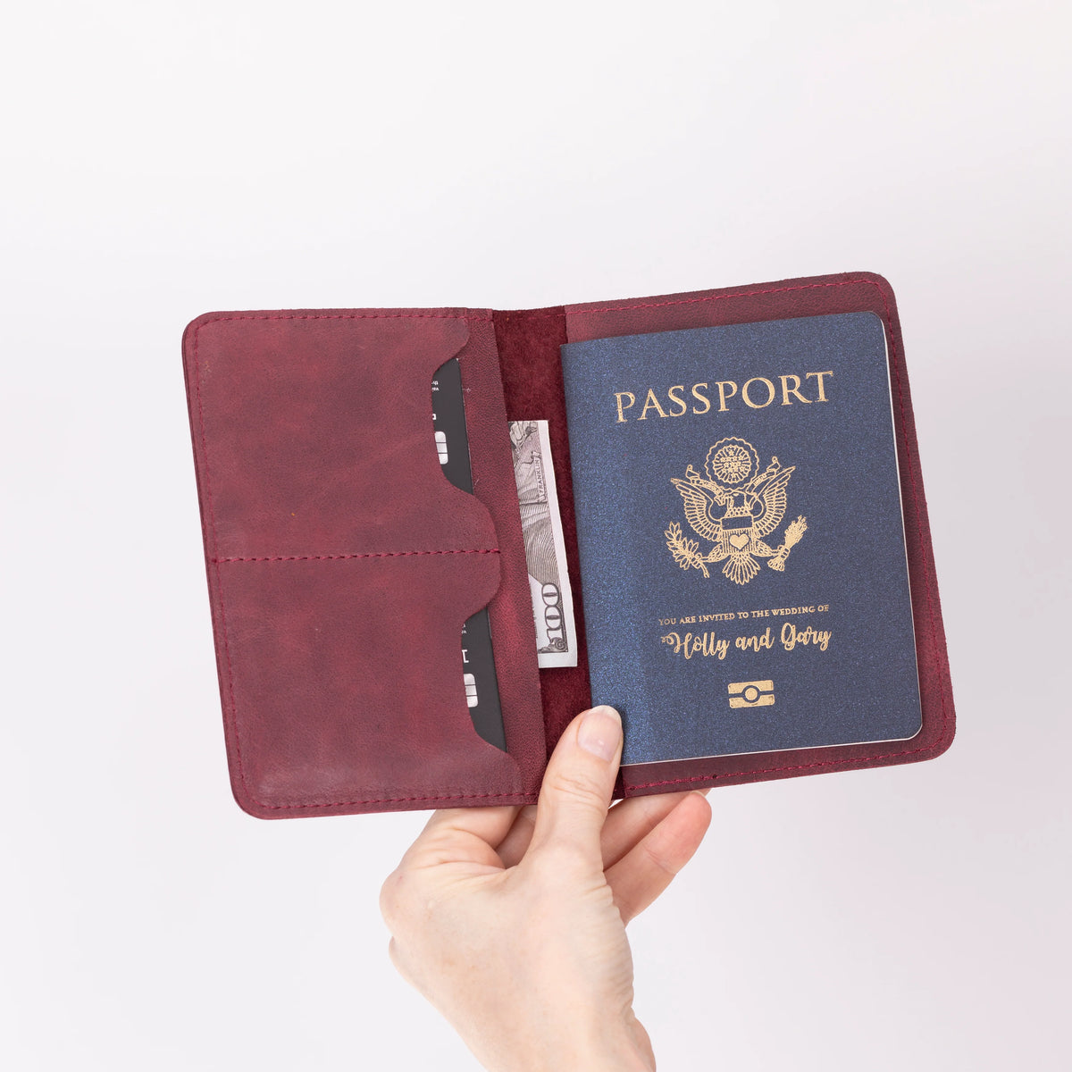 Viaggio Passport Geldbörse aus echtem Leder aus echtem Leder