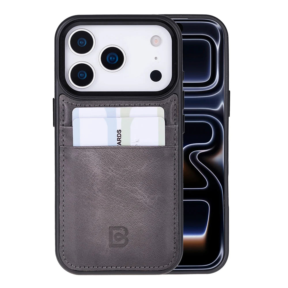 Flex Cover Leather iPhone 18 Pro / 17 Pro Case with Card Holder