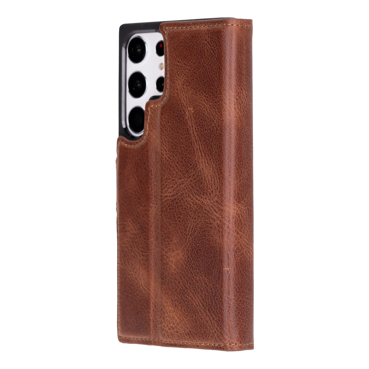 Magic Abnehmbar Leder Wallet Case für Samsung Galaxy S23 Ultra aus echtem Leder