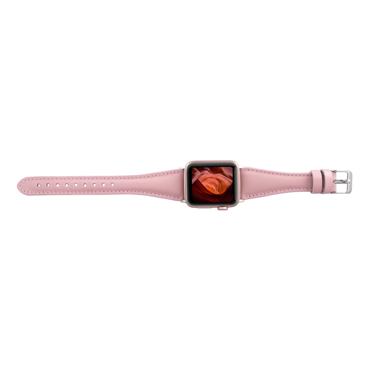 Schmal Lederarmband für Apple Watch aus echtem Leder
