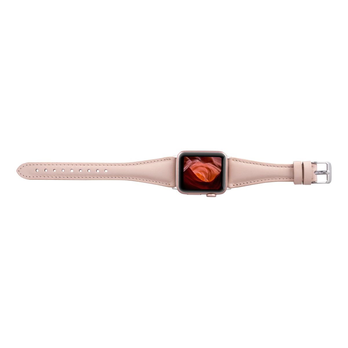 Schmal Lederarmband für Apple Watch aus echtem Leder