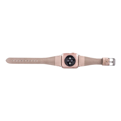 Schmal Lederarmband für Apple Watch aus echtem Leder
