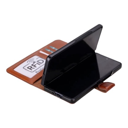 ID Folio Leder Wallet Case für Samsung Galaxy Z Fold5 aus echtem Leder