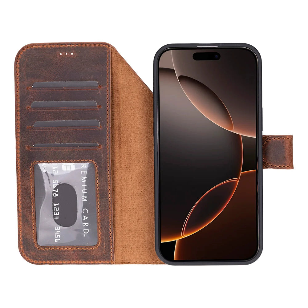 Magic iPhone 18 Pro / 17 Pro Leather Detachable Wallet Case