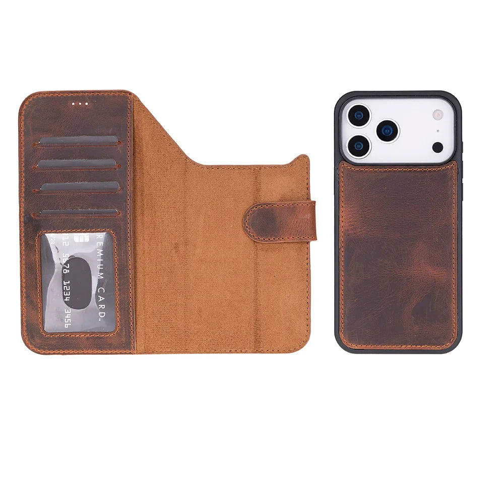 Magic iPhone 18 Pro Max / 17 Pro Max Leather Detachable Wallet Case