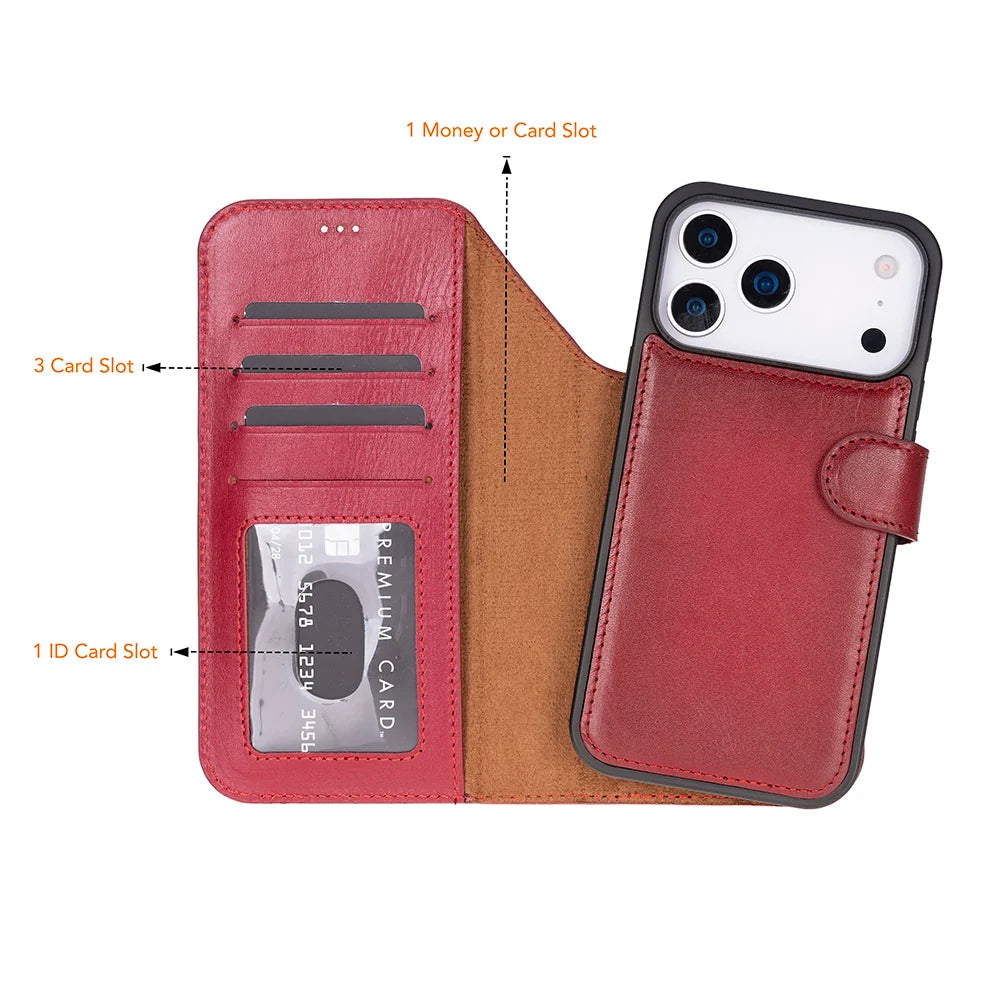 Magic iPhone 18 Pro / 17 Pro Leather Detachable Wallet Case