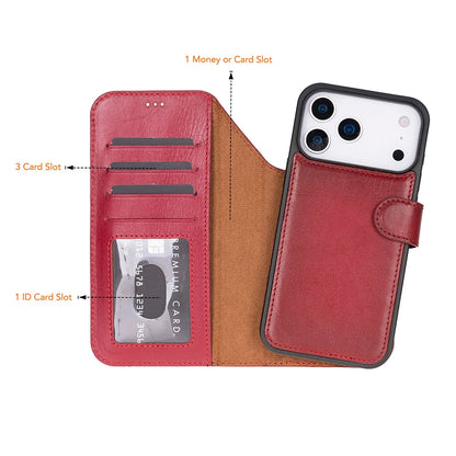 Magic iPhone 18 Pro / 17 Pro Leather Detachable Wallet Case
