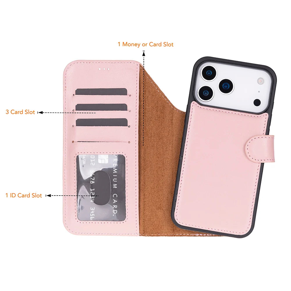 Magic iPhone 18 Pro / 17 Pro Leather Detachable Wallet Case