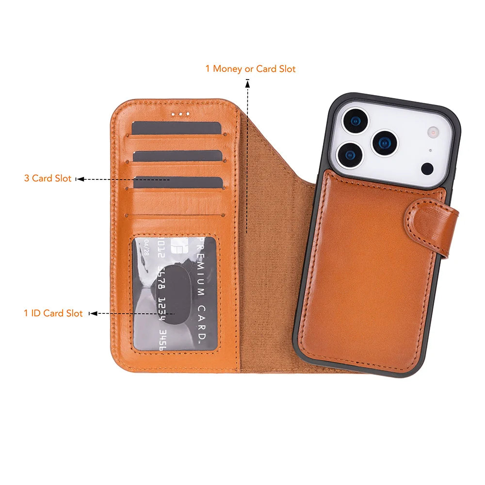 Magic iPhone 18 Pro Max / 17 Pro Max Leather Detachable Wallet Case