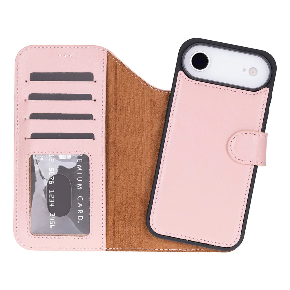 Magic Air Abnehmbar Leder Wallet Case für iPhone 17 aus echtem Leder