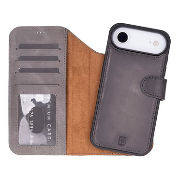Magic Air Abnehmbar Leder Wallet Case für iPhone 17 aus echtem Leder