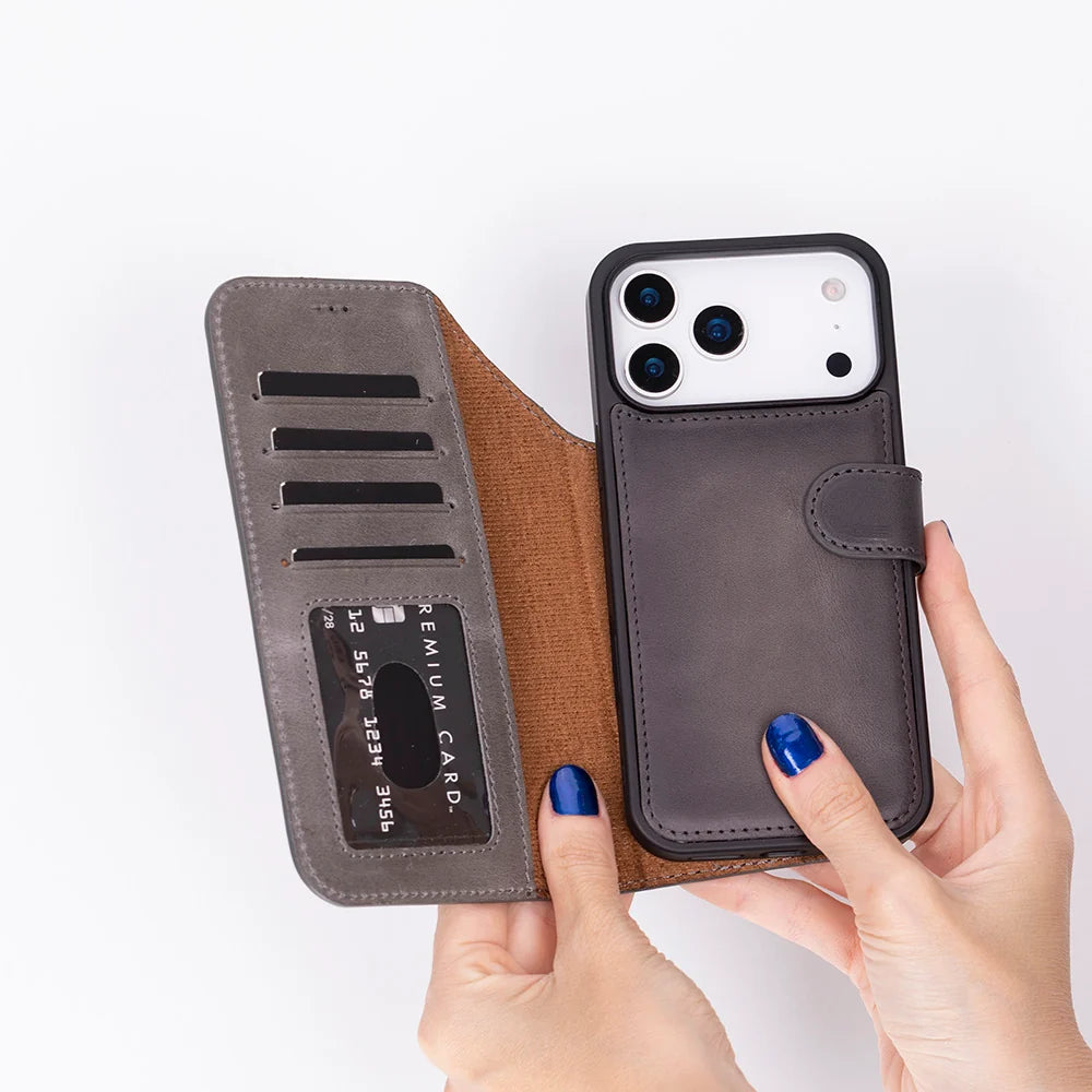 Magic iPhone 18 Pro Leather Detachable Wallet Case