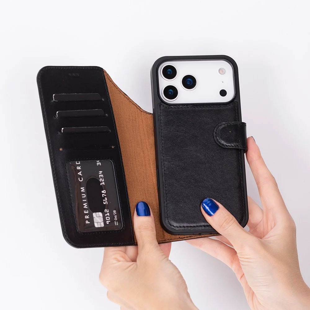 Magic iPhone 18 Pro Max / 17 Pro Max Leather Detachable Wallet Case
