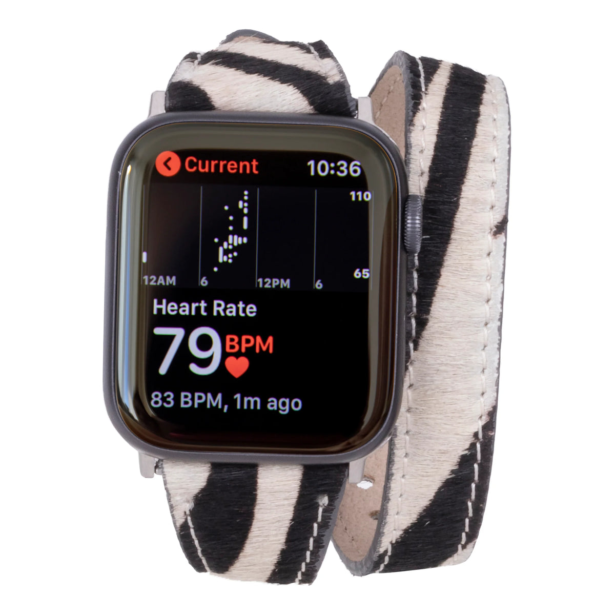 Schmal Doppel-Tour Lederarmband für Apple Watch aus echtem Leder