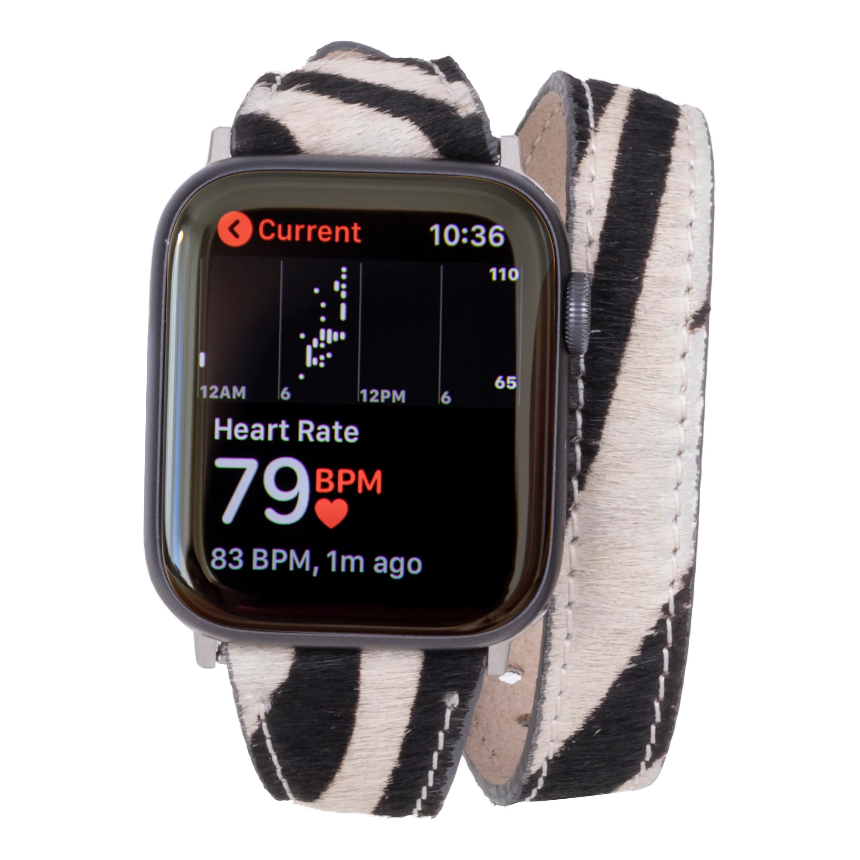 Schmal Doppel-Tour Lederarmband für Apple Watch aus echtem Leder