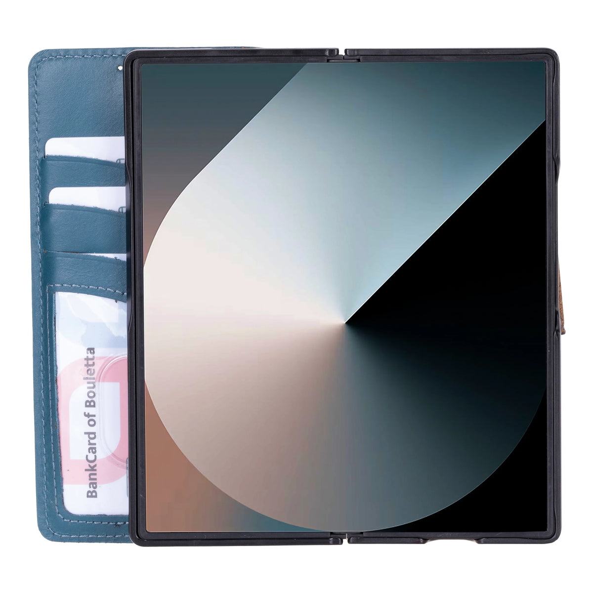 ID Folio Leder Wallet Case für Samsung Galaxy Z Fold 6 aus echtem Leder