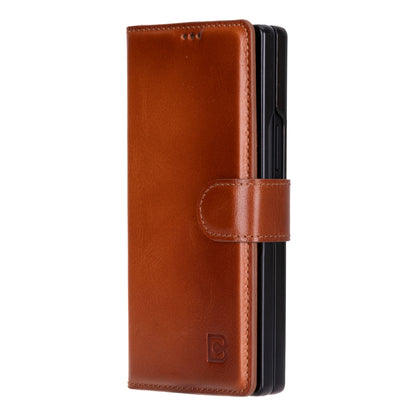 ID Folio Leder Wallet Case für Samsung Galaxy Z Fold 6 aus echtem Leder