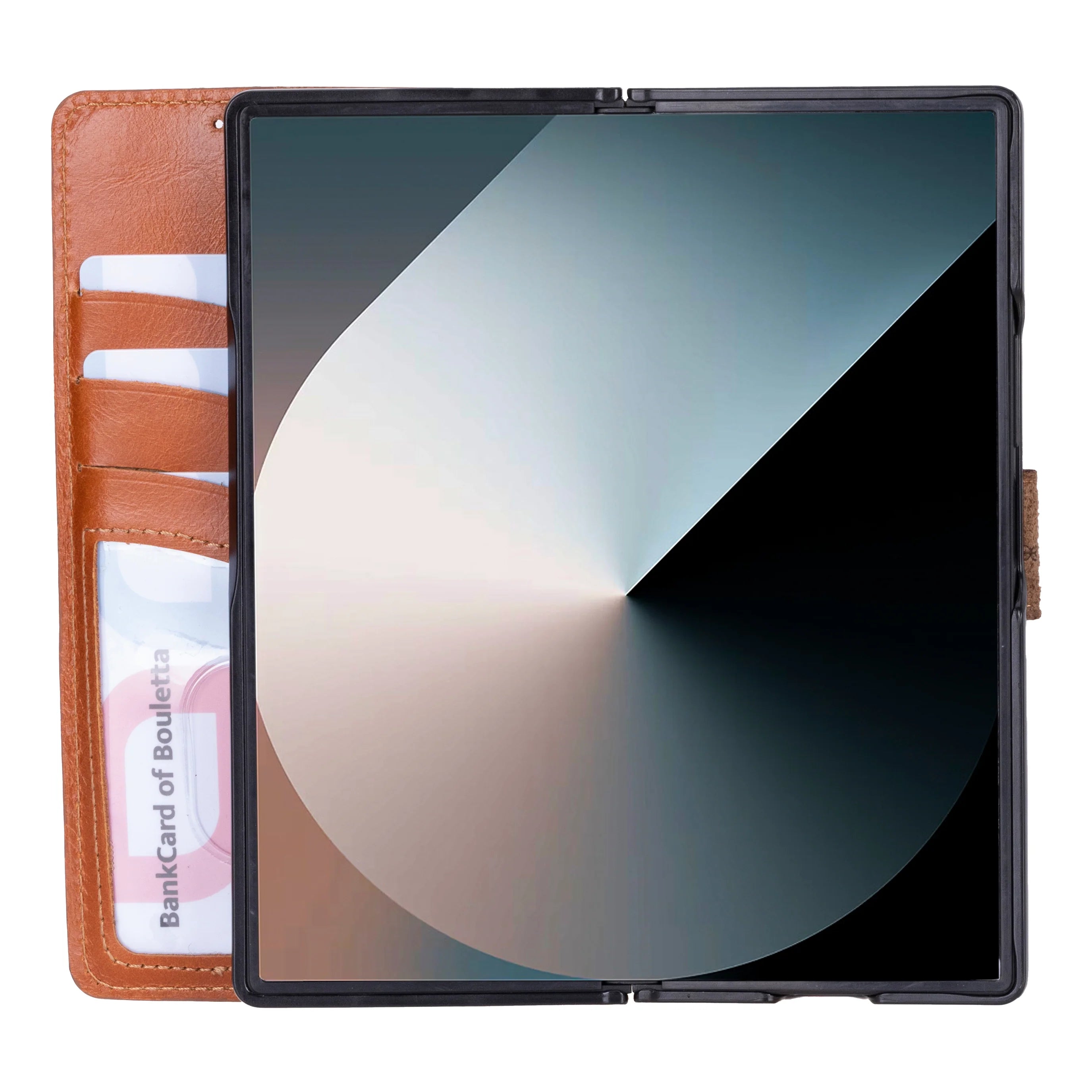 ID Folio Leder Wallet Case für Samsung Galaxy Z Fold 6 aus echtem Leder