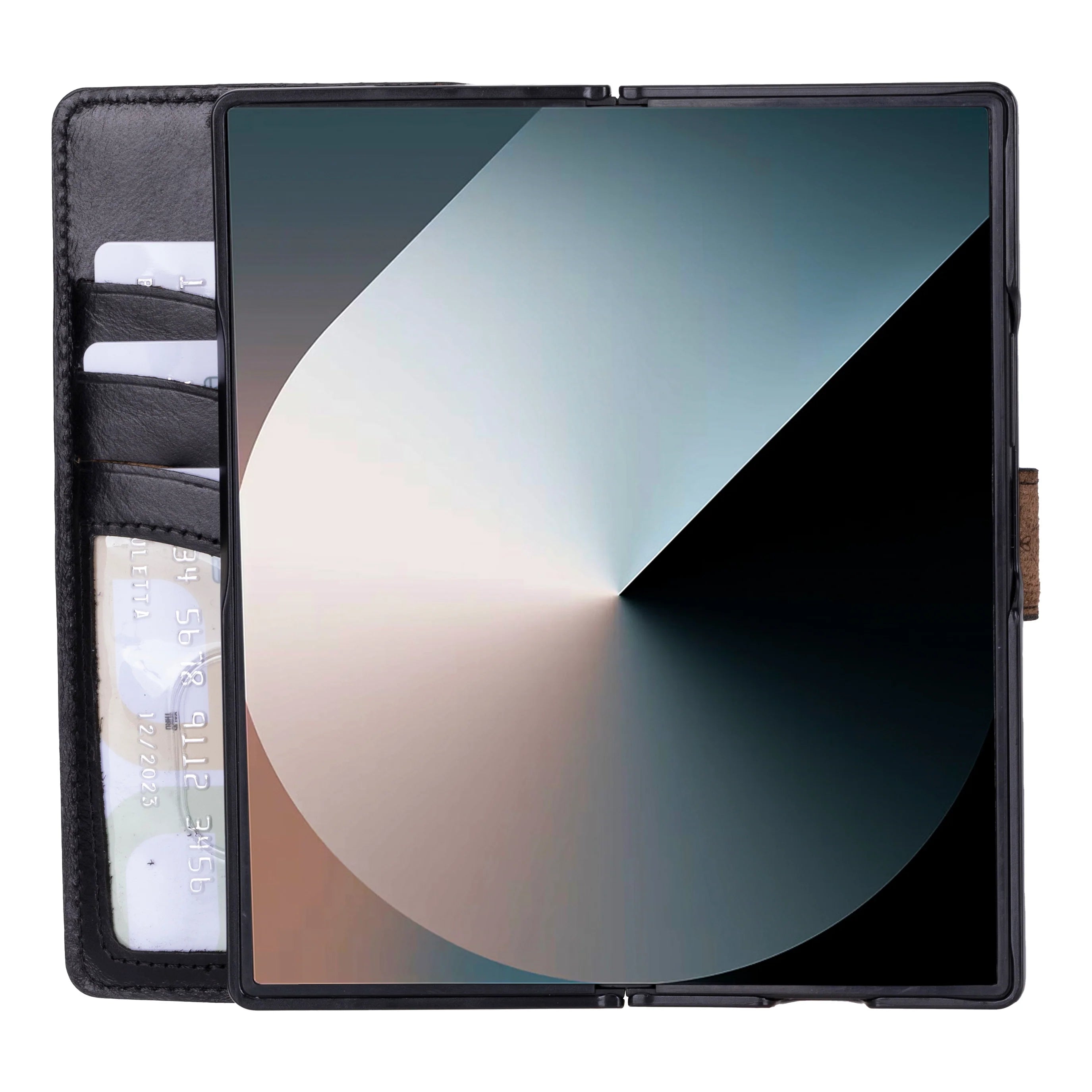 ID Folio Leder Wallet Case für Samsung Galaxy Z Fold 6 aus echtem Leder