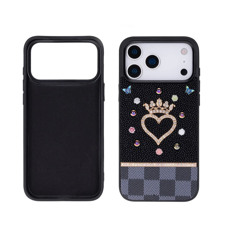 Vissel Heart Crystal Luxury Case for iPhone 18 Pro Max / 17 Pro Max