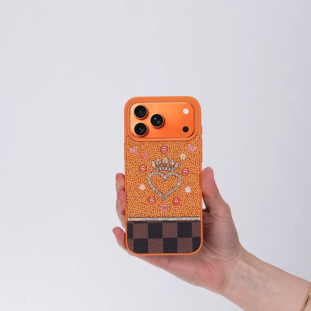 Vissel Heart Crystal Luxury Case for iPhone 18 Pro / 17 Pro