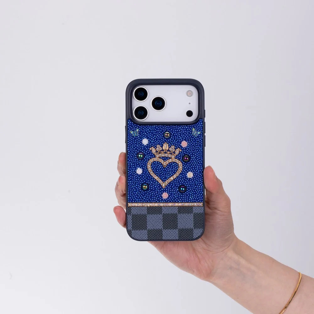 Vissel Heart Crystal Luxury Case for iPhone 18 Pro / 17 Pro