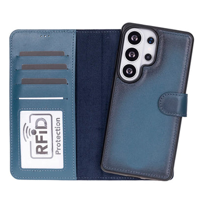 Magic Abnehmbar Leder Wallet Case für Samsung Galaxy S26 Ultra aus echtem Leder