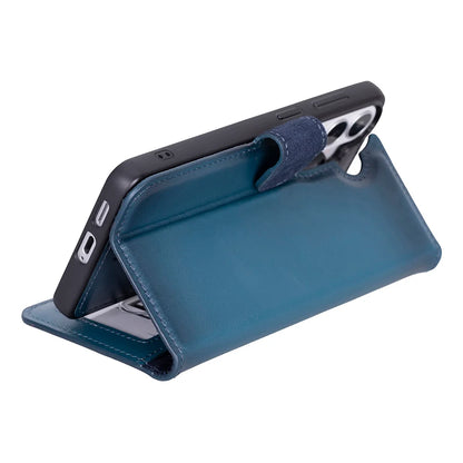 Magic Abnehmbar Leder Wallet Case für Samsung Galaxy S26 aus echtem Leder