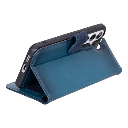 Magic Abnehmbar Leder Wallet Case für Samsung Galaxy S26 aus echtem Leder