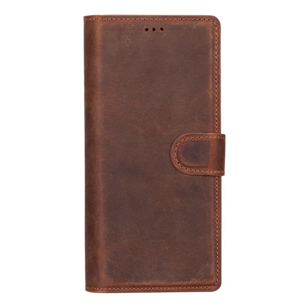 Magic Abnehmbar Leder Wallet Case für Samsung Galaxy S25 Ultra aus echtem Leder