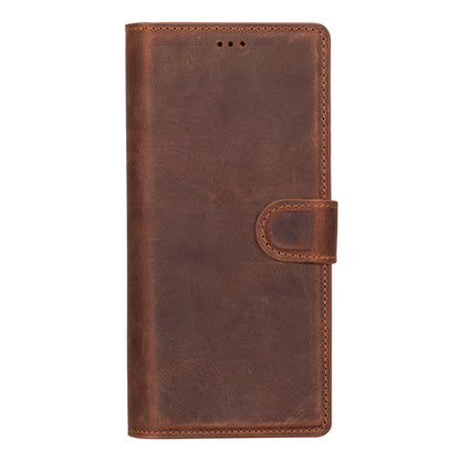 Magic Abnehmbar Leder Wallet Case für Samsung Galaxy S25 Ultra aus echtem Leder