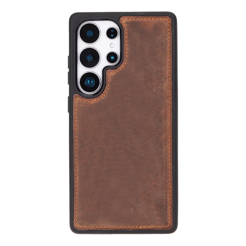 Magic Abnehmbar Leder Wallet Case für Samsung Galaxy S25 Ultra aus echtem Leder
