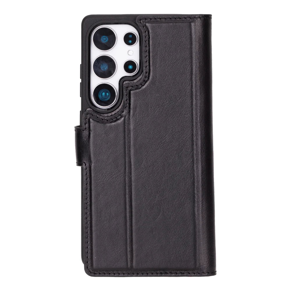 Magic Abnehmbar Leder Wallet Case für Samsung Galaxy S25 Ultra aus echtem Leder