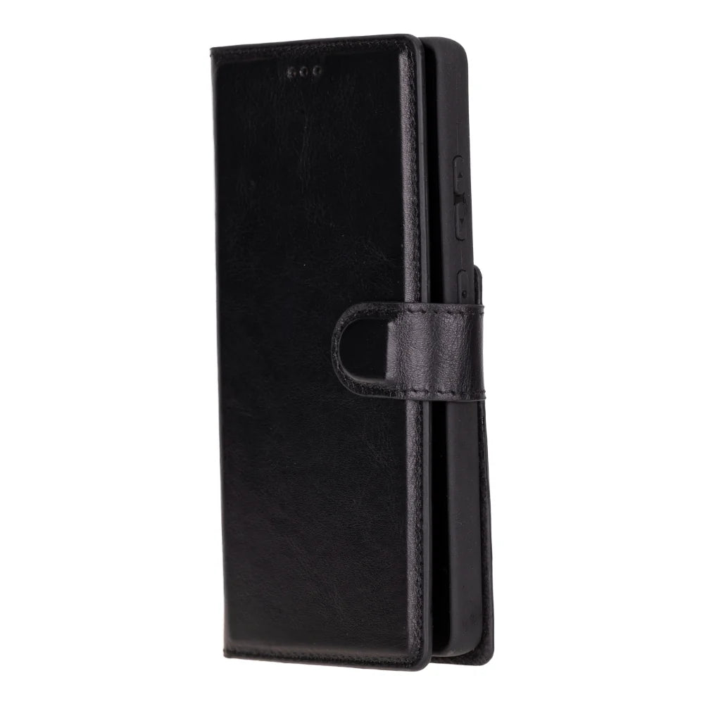 Magic Abnehmbar Leder Wallet Case für Samsung Galaxy S25 Ultra aus echtem Leder