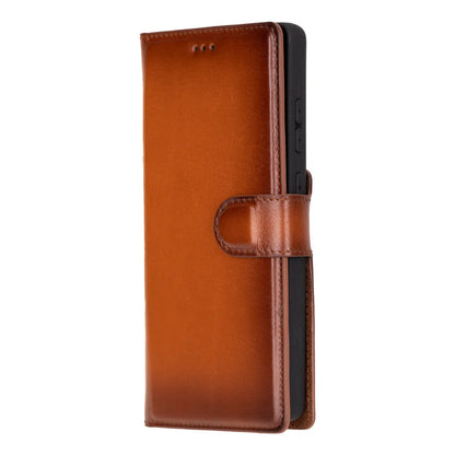 Magic Abnehmbar Leder Wallet Case für Samsung Galaxy S25 Ultra aus echtem Leder