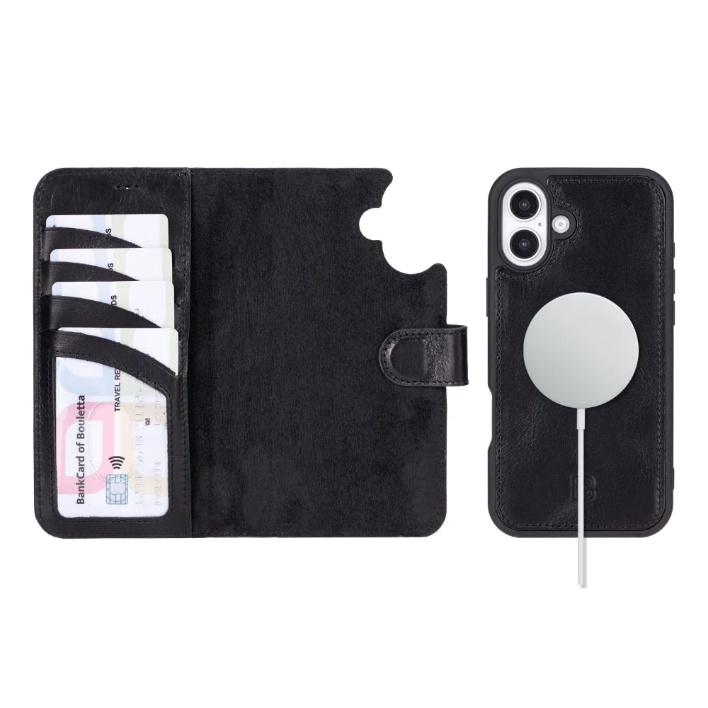 Magic iPhone 16 Plus Leather Detachable Wallet Case